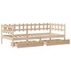 vidaXL Daybed with Drawers without Mattress 90x200 cm Solid Wood