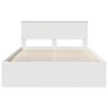 vidaXL Bed Frame with Headboard White 140 x 190 cm Engineered wood