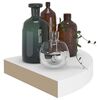 vidaXL Floating Corner Shelves 4 pcs White 25x25x3.8 cm MDF