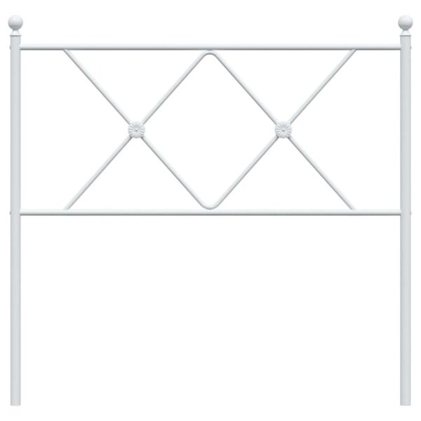 vidaXL Metal Replace Headboard White 90cm
