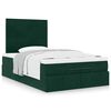 vidaXL Ottoman Bed with Mattresses Dark Green 120x200cm Velvet