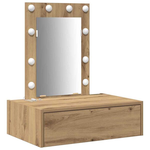 vidaXL Dressing Table Brown 60 x 40 x 70 cm Engineered Wood