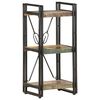 vidaXL 3-Tier Bookcase 40x30x80 cm Solid Reclaimed Wood