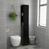 vidaXL Bathroom Cabinet Black 25x26.5x170 cm Engineered Wood