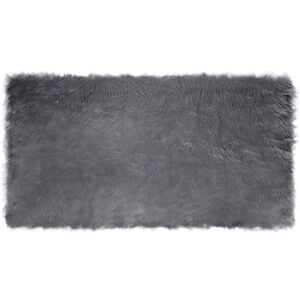 vidaXL Faux Sheepskin Rug Tafalla Anthracite 60 x 110 cm Polyester