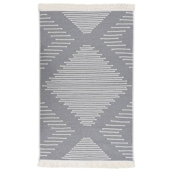 vidaXL Rug Dark Grey 120x180 cm Cotton