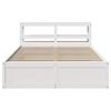 vidaXL Bed Frame with Headboard White 120x190 cm Small Double Solid Wood Pine