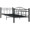 vidaXL Daybed Frame without Mattress Black Metal 90x200cm
