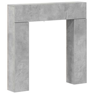 vidaXL Fireplace Surround Concrete Grey 102 x 18 x 100.5 cm