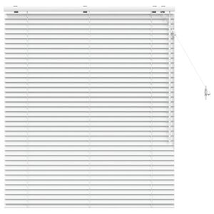 vidaXL Venetian Blind White 120 x 130 cm 35 mm Solid Paulownia Wood