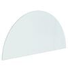 vidaXL Fireplace Glass Plate Half Round 1200x600 mm