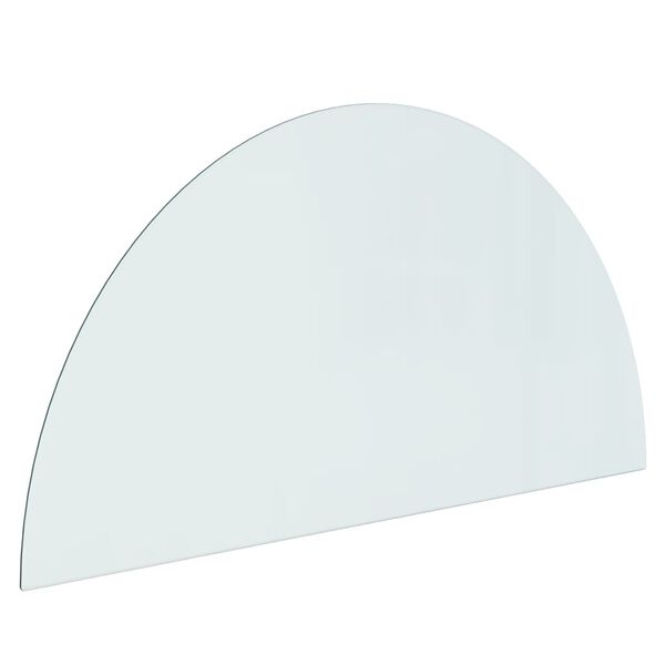 vidaXL Fireplace Glass Plate Half Round 1200x600 mm