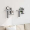 vidaXL Wall Shelves 2 pcs Grey Sonoma 38x12x38 cm Engineered Wood