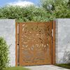 vidaXL Garden Gate 100x100 cm Weathering Steel Flame Design