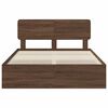 vidaXL Bed Frame with Drawer Brown Oak 140 x 190 cm Engineered Wood