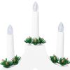 vidaXL Christmas Candle Bridge 3 pcs White 39.5 x 5 x 29 cm