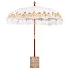 vidaXL Balinese Parasol Cream 215 x 215 x 260 cm Cotton and solid wood