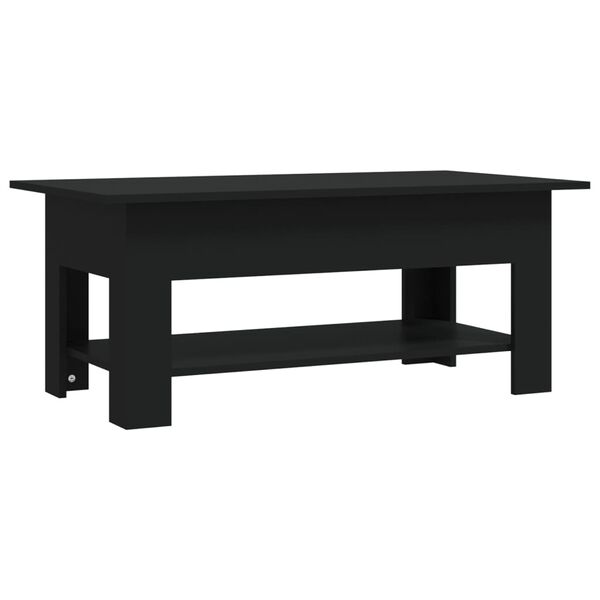 vidaXL Coffee Table Black 102x55x42 cm Engineered Wood