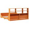 vidaXL Bookcase Bed without Mattress Wax Brown 200x200 cm Solid Wood