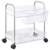 vidaXL Storage Trolley 2-Tier Transparent 37x28x43,5 cm Acrylic