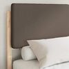 vidaXL Bed Frame with Upholstered Headboard Taupe 160 x 200 cm