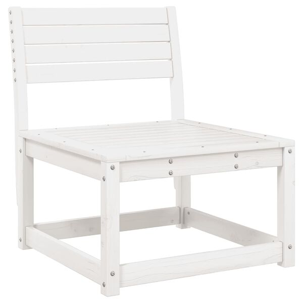 vidaXL 6 Piece Garden Sofa Set White Solid Wood Pine