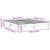 vidaXL Bed Frame without Mattress Wax Brown 180x200 cm Super King Solid Wood Pine
