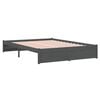 vidaXL Bed Frame without Mattress Grey Solid Wood 140x200 cm