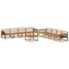vidaXL Outdoor Sofa Set 9 pcs Natural Solid Acacia Wood