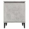 vidaXL Bed Cabinet with Metal Legs Concrete Grey 40x30x50 cm