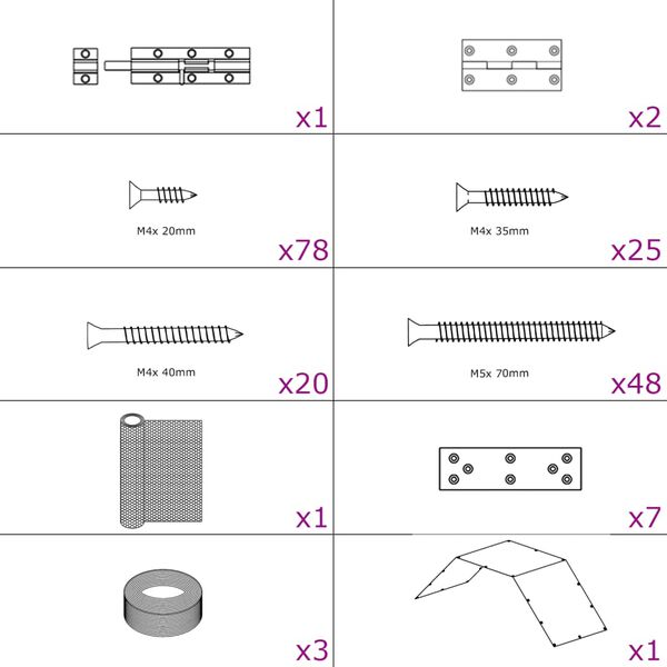 vidaXL Chicken Coop 268x100x190 cm Metal