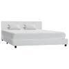 vidaXL Bed Frame without Mattress White Faux Leather 160x200 cm