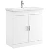 vidaXL Bathroom Furniture Set White 81 x 40 x 84.5 cm Engineered Wood