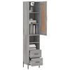 vidaXL Highboard Grey Sonoma 34.5x34x180 cm Engineered Wood