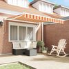 vidaXL Retractable Awning Manual Yellow and Orange 300 x 250 cm