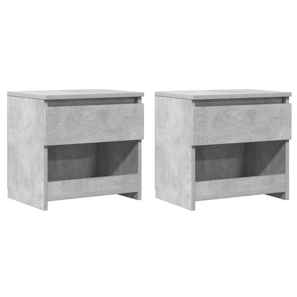 vidaXL Bedside Cabinets 2 pcs Concrete Grey 40x30x39 cm Engineered Wood