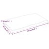 vidaXL Table Top 80x50x(2-4) cm Untreated Solid Wood Live Edge