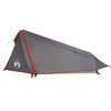 vidaXL Camping Tent Tunnel 1-Person Grey and Orange Waterproof