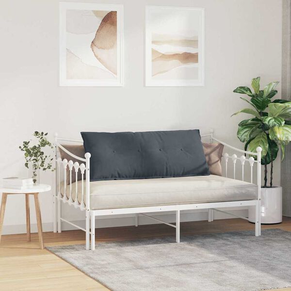 vidaXL Back Pillow Dark Grey 120 x 50 cm Corduroy Fabric