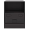 vidaXL Bedside Cabinet Black 34.5x39x44 cm Steel