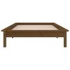 vidaXL LED Bed Frame without Mattress Honey Brown 90x190 cm Single Solid Wood