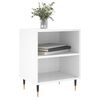 vidaXL Bedside Cabinet High Gloss White 40x30x50 cm Engineered Wood