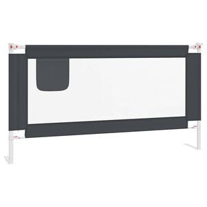 vidaXL Toddler Safety Bed Rail Dark Grey 160x25 cm Fabric