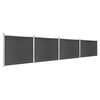 vidaXL Fence Panel Set WPC 699x146 cm Grey