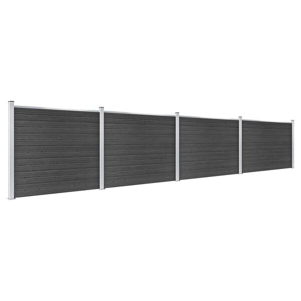 vidaXL Fence Panel Set WPC 699x146 cm Grey