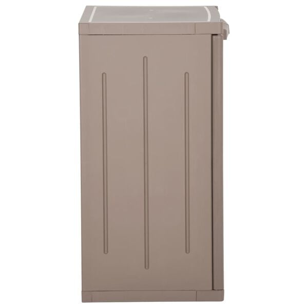 vidaXL Garden Storage Cabinet Brown 65x45x88 cm PP Wood Look