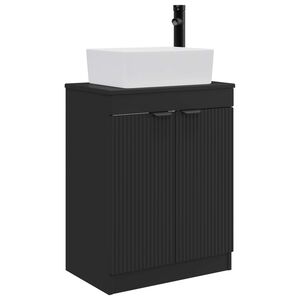 vidaXL Bathroom Vanity with Sink Black 54 x 35 x 83 cm Engineered Wood