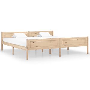 vidaXL Bed Frame without Mattress Solid Pinewood 200x200 cm