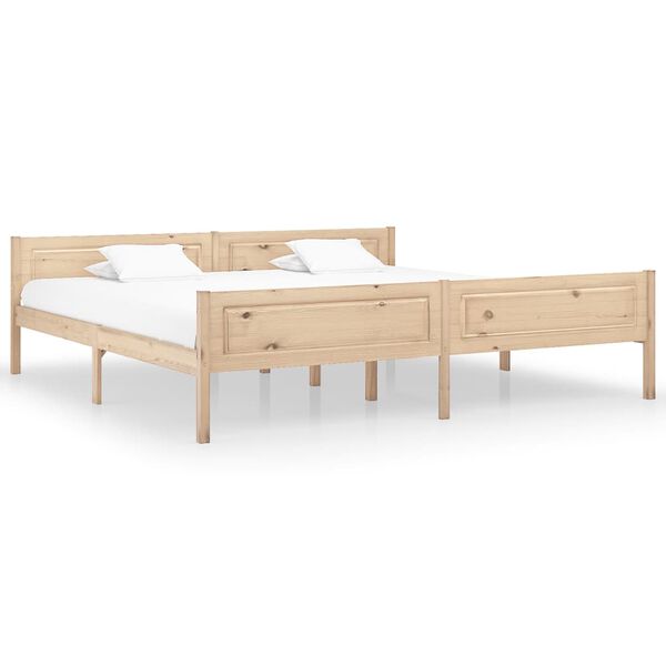 vidaXL Bed Frame without Mattress Solid Pinewood 200x200 cm