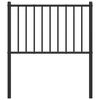 vidaXL Metal Headboard Black 75 cm